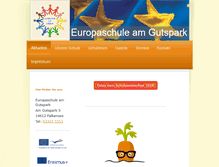 Tablet Screenshot of europaschule-falkensee.de